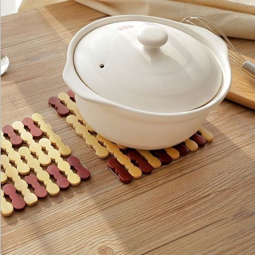 Wholesale household bamboo insulation mat large set casserole mat placemat bowl mat plate mat high temperature resistance