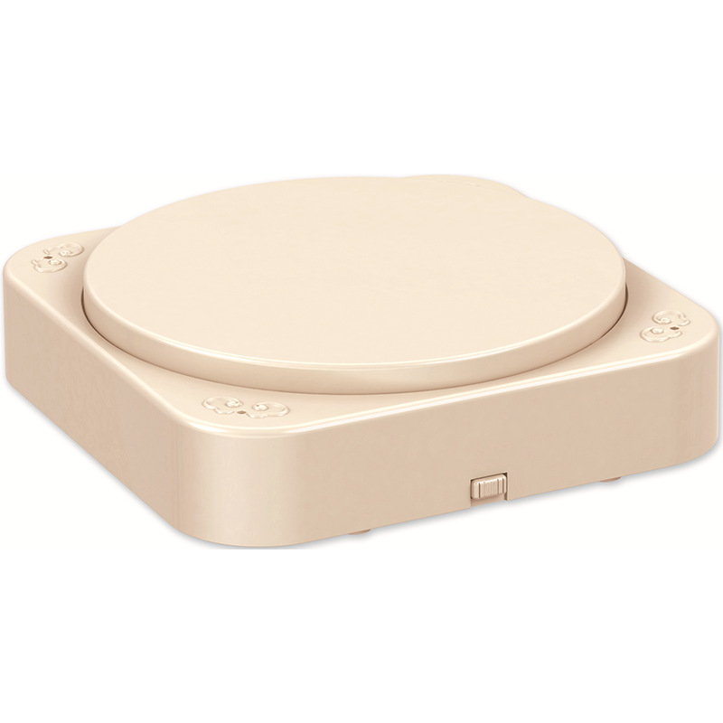 Máquina de torneado Carrusel Pastel de doble capa máquina de pastel máquina de postre giratorio automático placa giratoria mesa de postre máquina de torneado