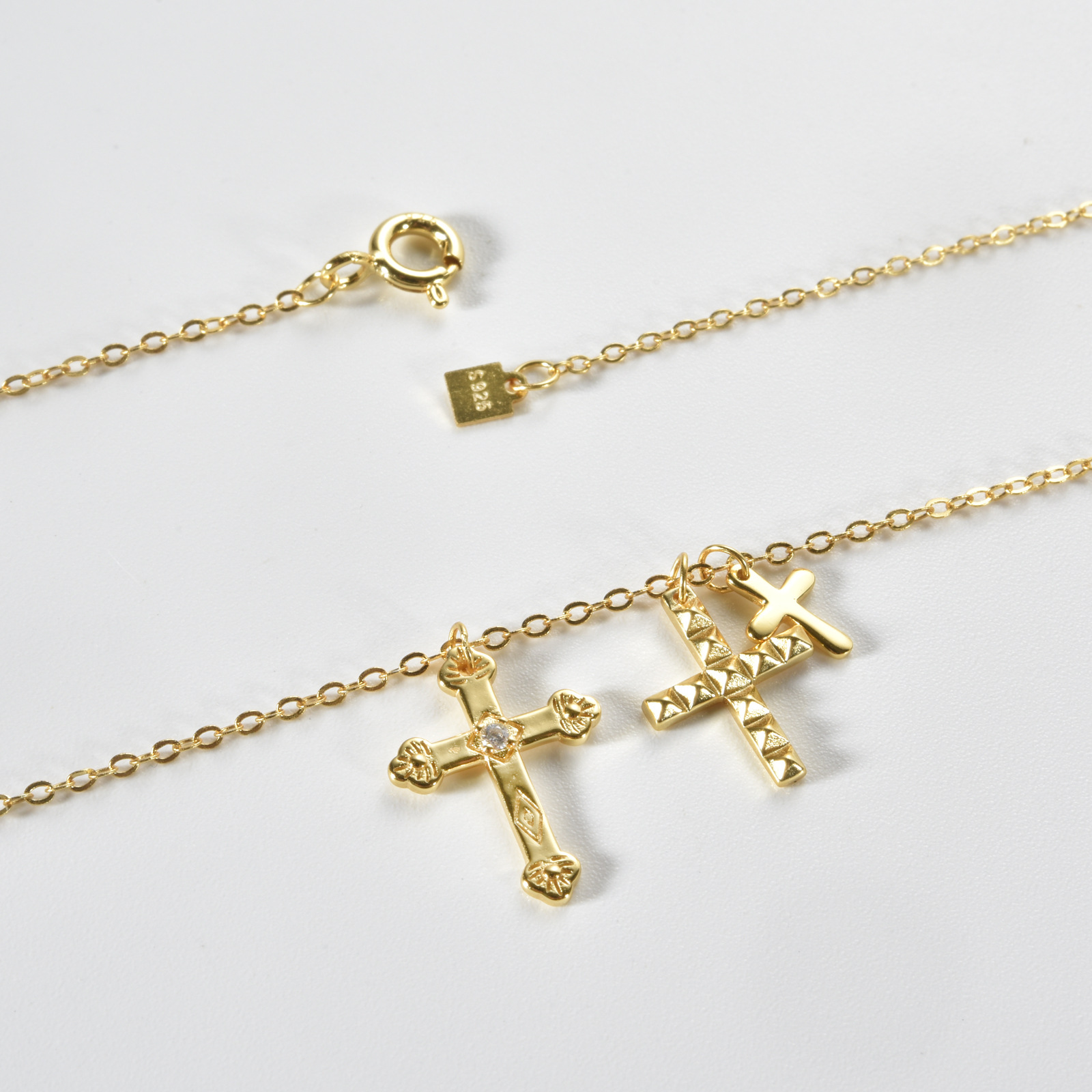 Party, Street Occasion 1 Piece 925 Sterling Silver Cross 925 Sterling Silver Pendant Necklace