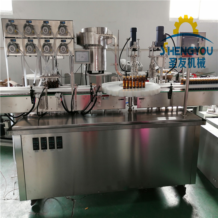 上海琵琶糖浆自动灌装机非标订制 膏滋糖浆灌装旋盖机 贴标机配套