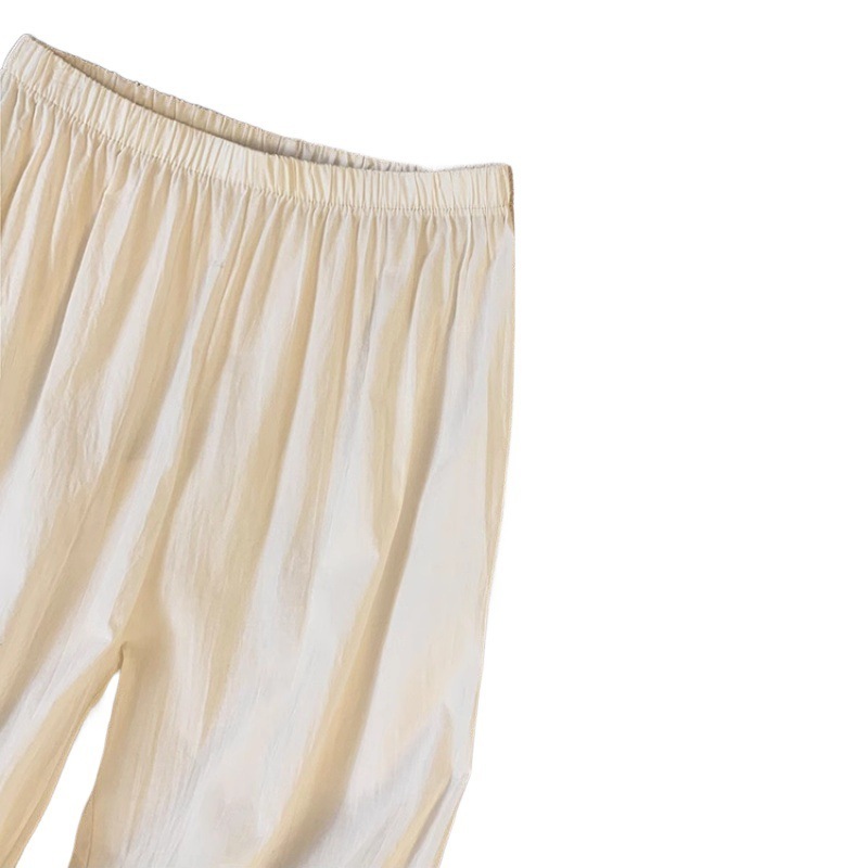 大きいサイズの300斤の清新なレースのつなぎ合わせはワイドパンツの女性の夏の新型の甘い森系の底のズボンを着ます。|undefined