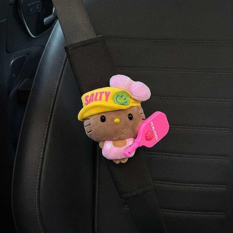 Car Seatbelt Shoulder Pads, Cute Kitty Anti-Wear Clothing Decorations for Car Seatbelts, Couple Set for Women