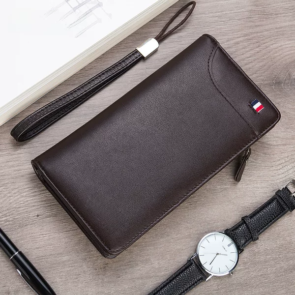 baellerry Wallet Men's Business Long Multi-functional Anti-degaussing Large Capacity High-grade Clutch Bag with Zipper
