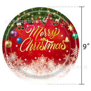 新しい漫画クリスマステーマ誕生日パーティー装飾用品配置紙コップティッシュ紙皿テーブルクロス食器セット|undefined