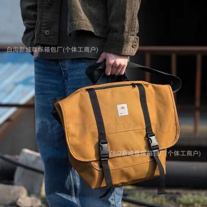 Carhartt Crossbody Bag for Men and Women, Messenger Bag, Shoulder Bag, Large Capacity Work Bag, Commuter Bag, Student Backpack, Workwear Style