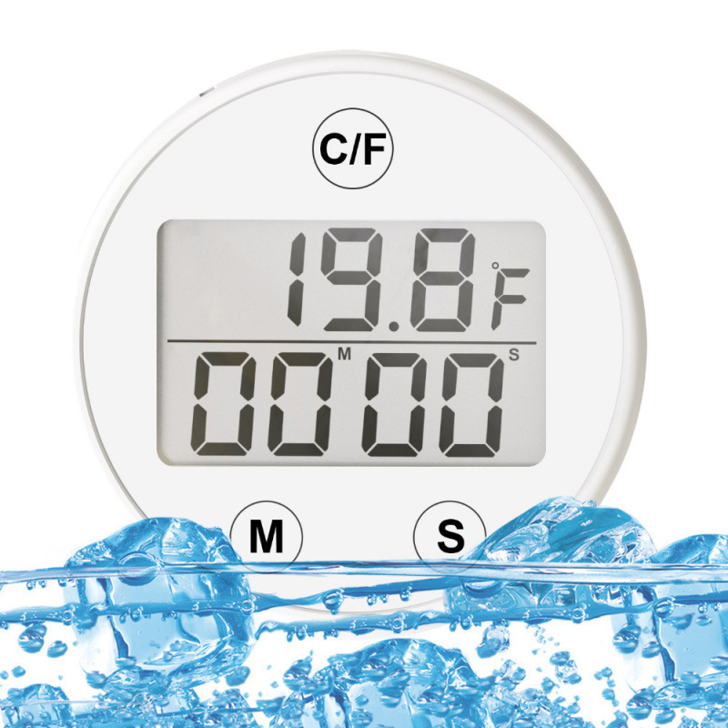 Mini ice bath thermometer with time timing automatic ice bath water thermometer waterproof alarm electronic thermometer