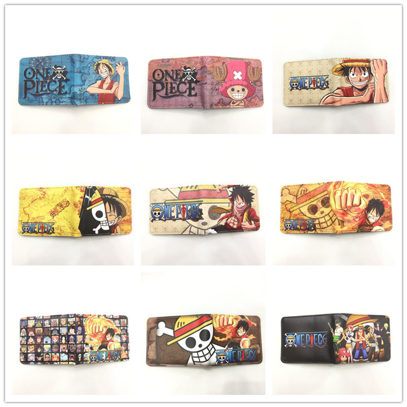 One Piece Wallet Men's and Women's Short Style Student Youth Japanese Luffy Solon Cartoon Coin Purse Wallet Wallet Card Bag