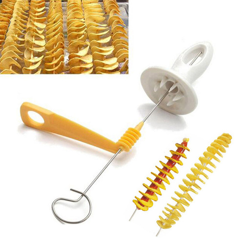 Cross-border cyclone potato slicer hand-cranked vegetable cutting artifact manual spiral potato slicer rotating potato tower knife