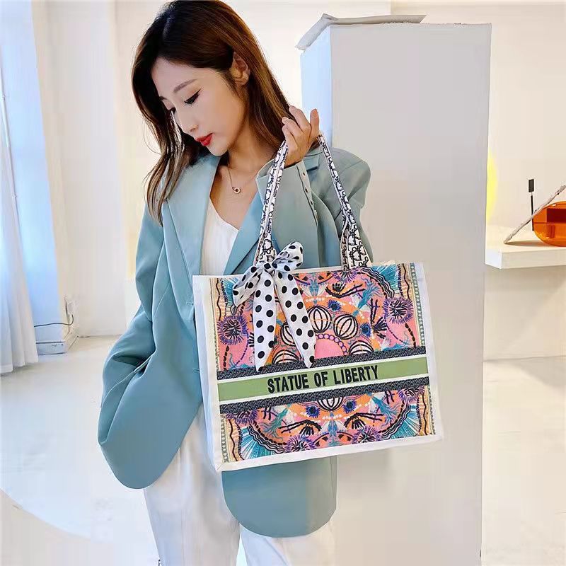 Moda bolsa de lona bolsa de hombro de gran capacidad de las mujeres casual nueva moda bolsa de compras estudiante mochila Portátil Bolsa de maquillaje