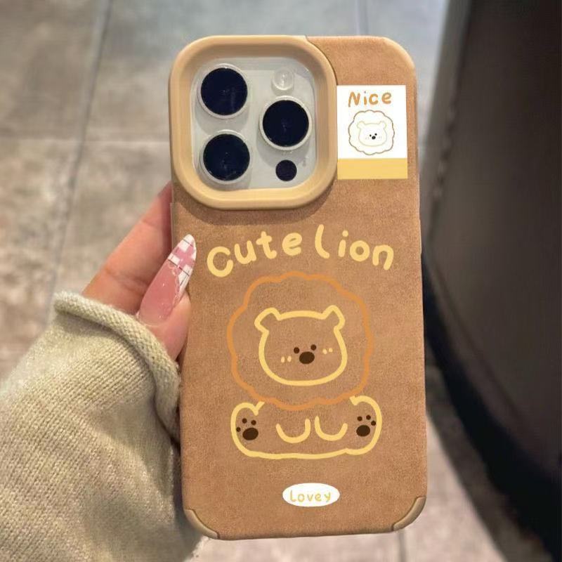 Aplicable a Apple 16 nueva funda para teléfono móvil iPhone16promax otoño e invierno piel de cordero 15 lindo 13 simple 14xr