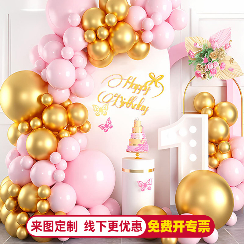Arco de apertura transfronterizo Cadena de globos Decoración de globos de cumpleaños Juego de paquete de fiesta de decoración Suministros de escena de alta calidad image 4