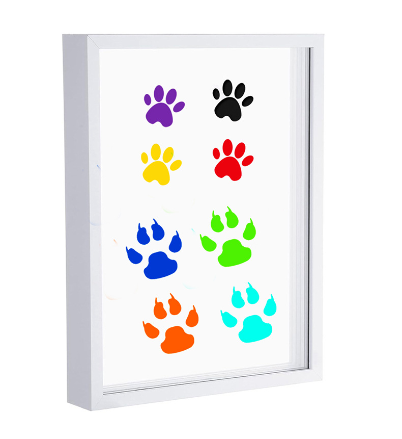 Pet DIY photo frame colourful graffiti hand and foot prints memorial photo frame can be hung or displayed