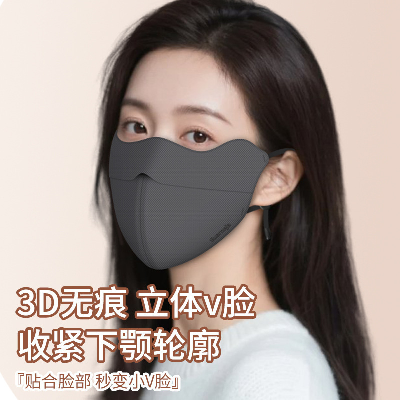 秋冬防晒口罩女高颜值紫外线面罩骑车电动车脸罩防风口罩加厚水洗|undefined