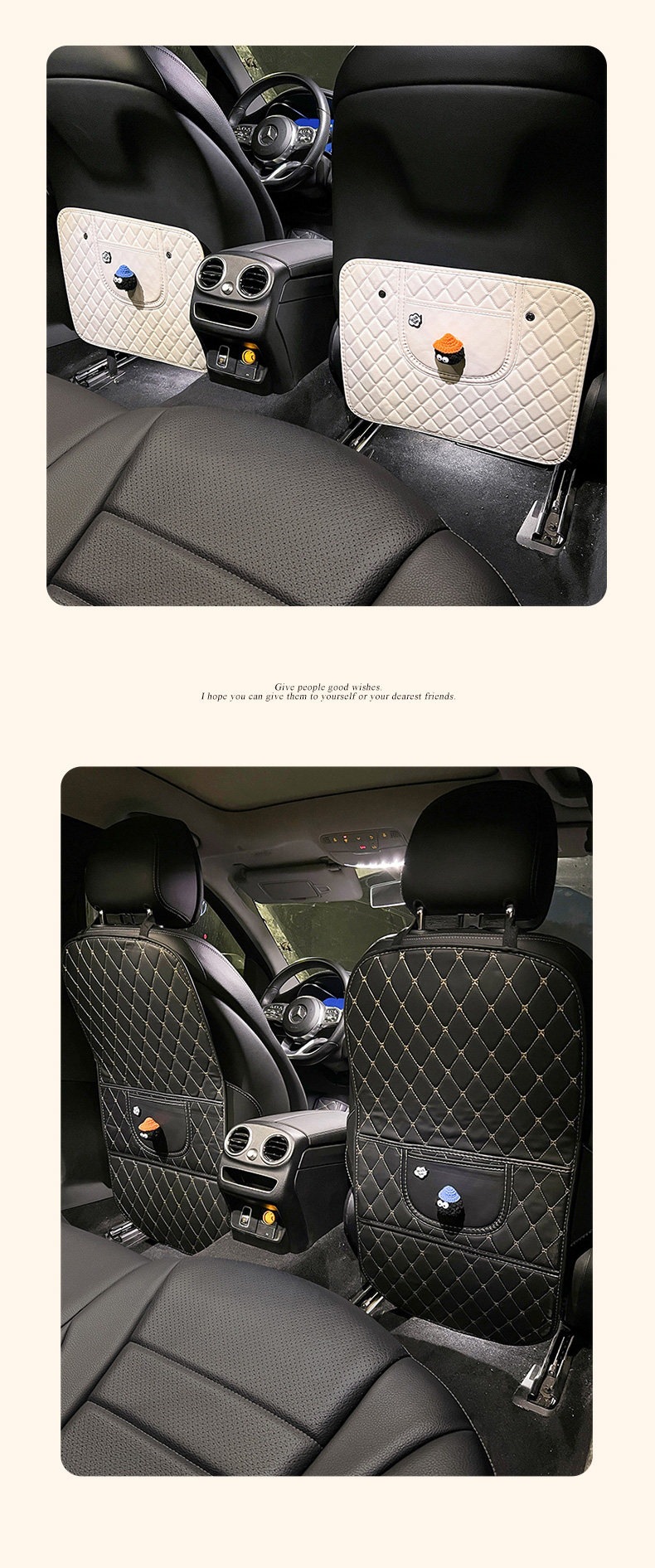 Suitable for car anti-kick pads, universal rear seat backrest anti-dirt protective pad, children's car rear seat protection pad