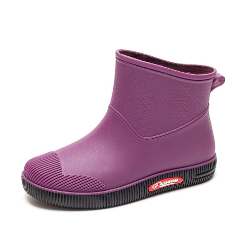 Spring and Autumn Korean style casual and fashionable women's rain boots, warm outer wear, working kitchen women's low-top water shoes