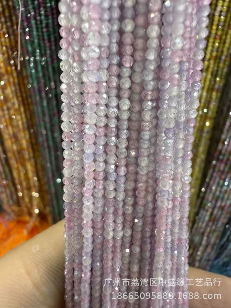 Manufacturer's Direct Sales of 2mm Round Beads, Semi-Finished DIY Loose Beads, Handmade Clothing Spacer Beads, Jewelry Accessories, Source Faceted Zircon