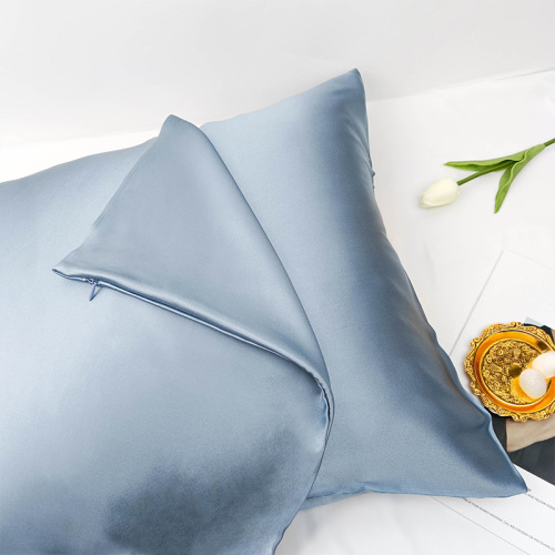 Thickened double-sided silk pillowcase multi-color 22mm heavy mulberry silk high quality invisible zipper foreign trade export