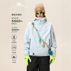 山系蓝色冲锋衣女款2025新款春秋三合一巨好看小个子早秋夹克外套