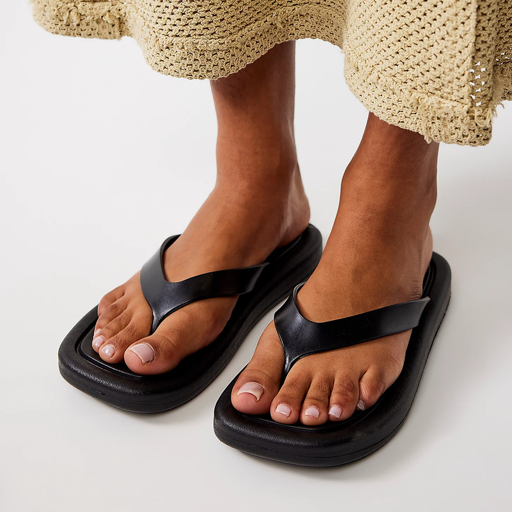 Women's Flip-flops, European And American Ins Trend, EVA Soft Sole, Outdoor Casual Beach Sandals, Flat Slippers_vogvips.com