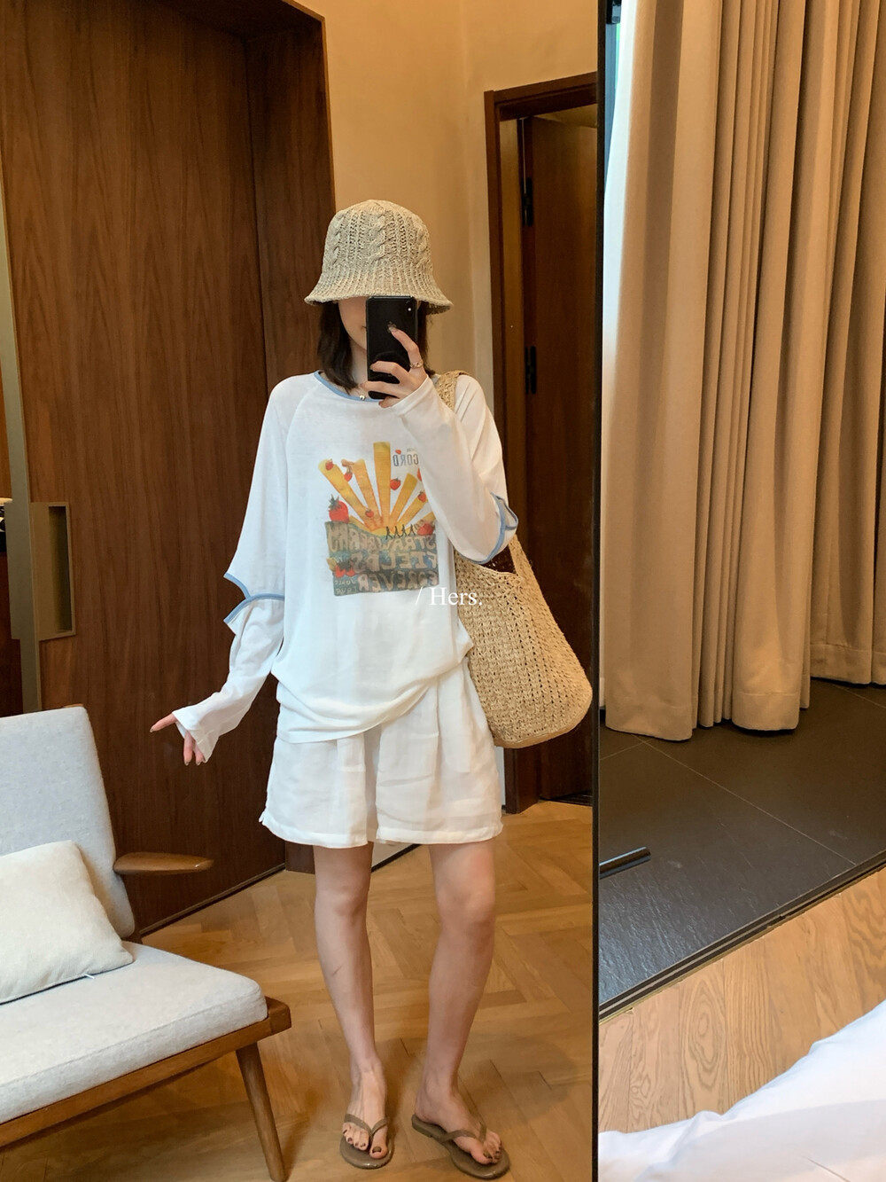 Áo thun nữ tay dài in họa tiết hoạt hình, chất liệu mỏng nhẹ, form rộng thoải mái — Xám tím, màu trắng chi tiết 36