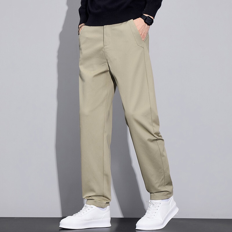 New Spring and Autumn Men's Slim Fit Casual Pants, Winter Thick Cotton-Polyester Straight-Leg Slim Fit Stretch Non-Wrinkle Workwear Trousers New Spring and Autumn Men's Slim Fit Casual Pants, Winter Thick Cotton-Polyester Straight-Leg Slim Fit Stretch Non-Wrinkle Workwear Trousers
