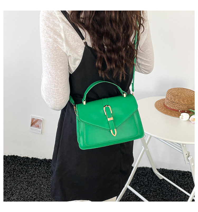 Bolso de hombro cruzado de moda con hebilla para mujer_voghion.com