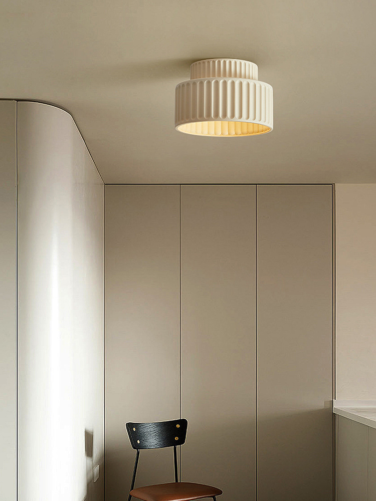 Estilo japonés estilo fresco balcón luz de techo pasillo guardarropa nórdico estilo crema diseñador iluminación