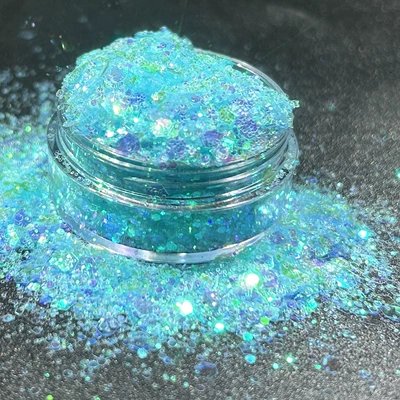 Iridescent Polarized Semi-Transparent Sparkling: Dırnaq bəzəkləri - 1709-30ml