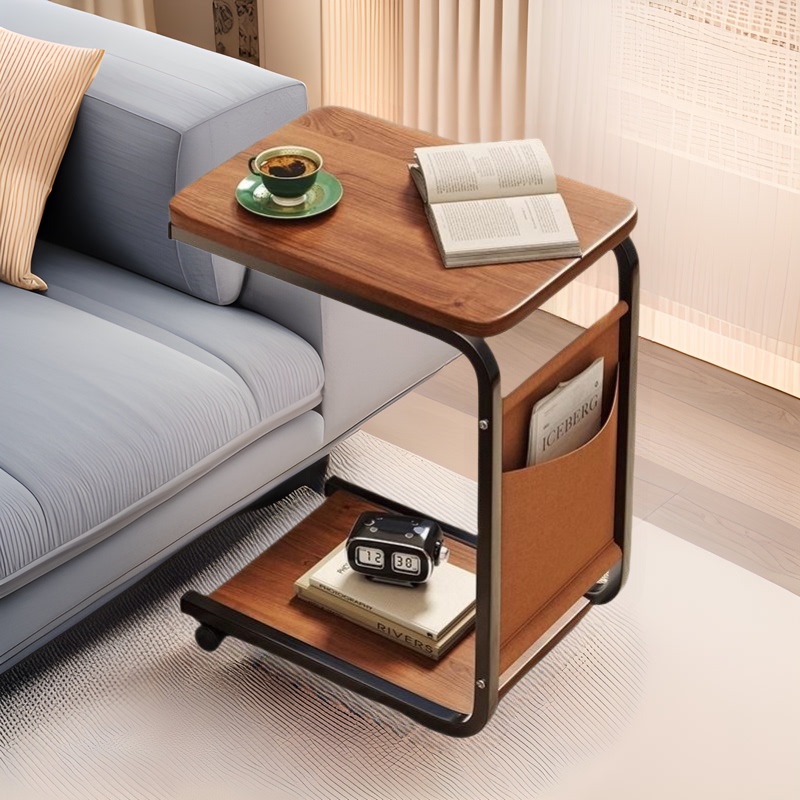Sofa Side Table Removable Wheeled Small Coffee Table Bedroom Mini Bedside Table Household Small Table Casual Table