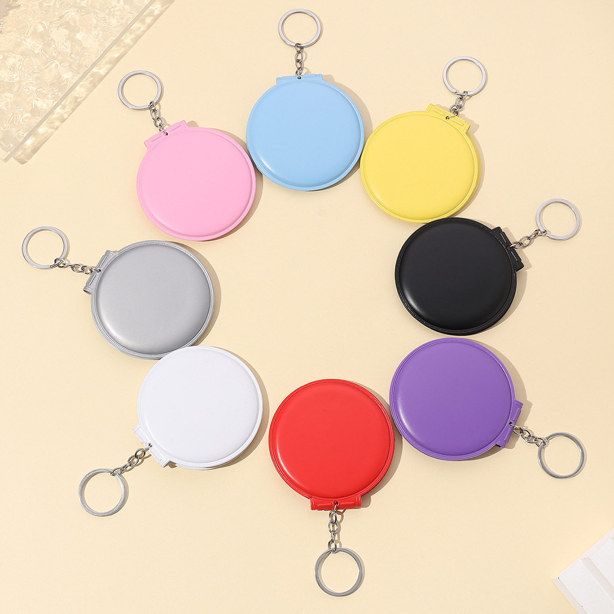 Simple Style Commute Solid Color Arylic Women's Bag Pendant Keychain display picture 3