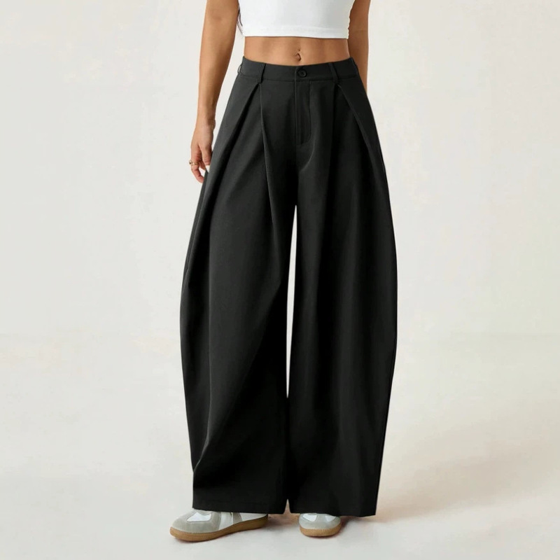 2026 Casual Retro Solid Color Loose Pants with Curved Hem, Versatile for Streetwear, Outings, and Home Wear 2026 Casual Retro Solid Color Loose Pants with Curved Hem, Versatile for Streetwear, Outings, and Home Wear