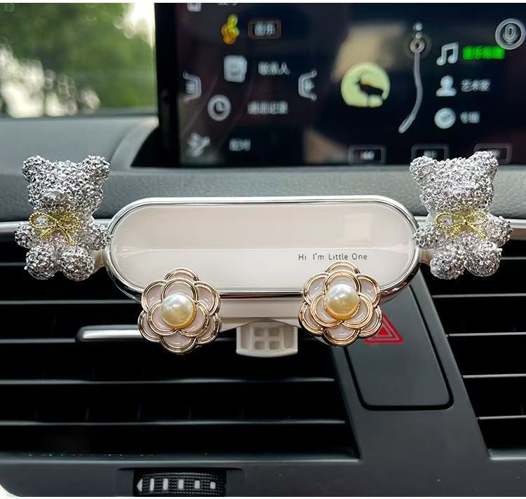 Car phone holder, cartoon goddess style, air vent mount for car phone navigation and fixed support