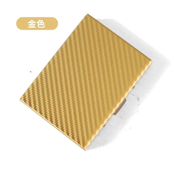 Simple metal stainless steel card holder card box anti-theft card holder business card book Spring New Chanel style certificate bag