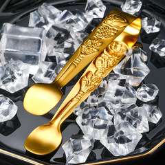 304 stainless steel rose pattern sugar cube bar ice cube holder coffee sugar cube holder creative bread dessert holder ice holder