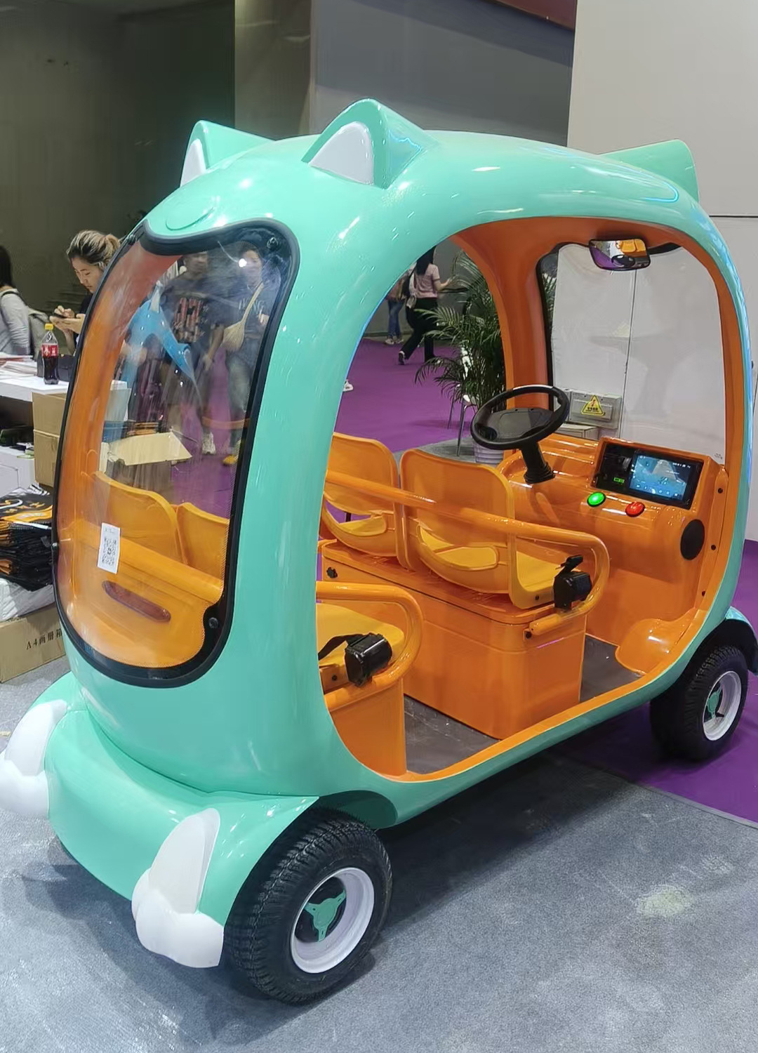 Scenic Area Leisure Electric Four-Wheel Vehicle, Sightseeing Car, Tourist Car, Double-Row Four-Seater
