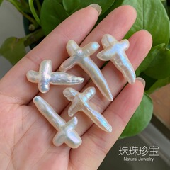 クロス天然淡水バロック異形真珠不規則裸ビーズ手作りDIYジュエリーアクセサリーアクセサリー
