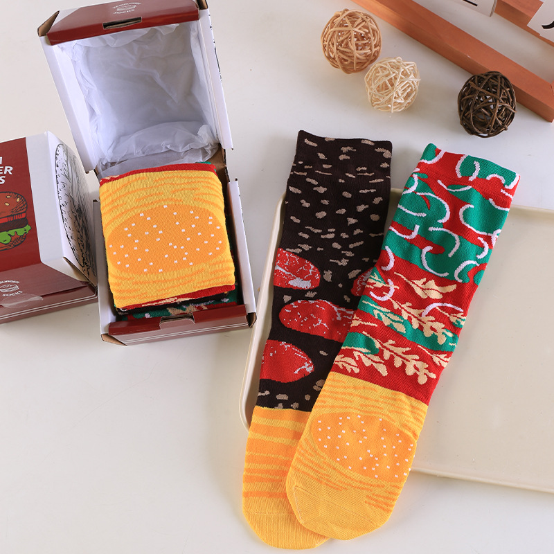 Burgerflower calcetines caja de medias pascuas travesuras de medias de Navidad regalos para hombres calcetines adolescentes image 4