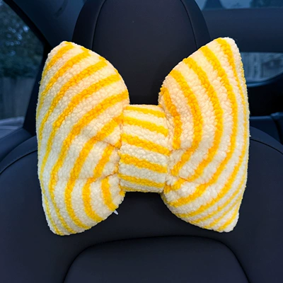 Car Lumbar Support for Driving, Waist support - single-plush-headrest