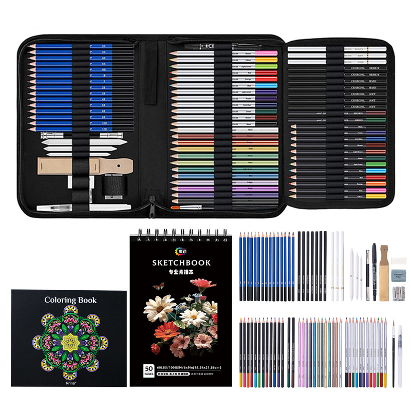 Amazon Bestseller Farbstifte 120/76/50 Stück ölhaltig Farbstifte Taschenvariante tragbar Kunstmalerei Set