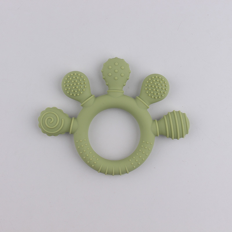 Amazon explosión material de silicona dentín de palma pequeña dientes molares resistentes a la comida mano de silicona mordida alegría tranquila campana