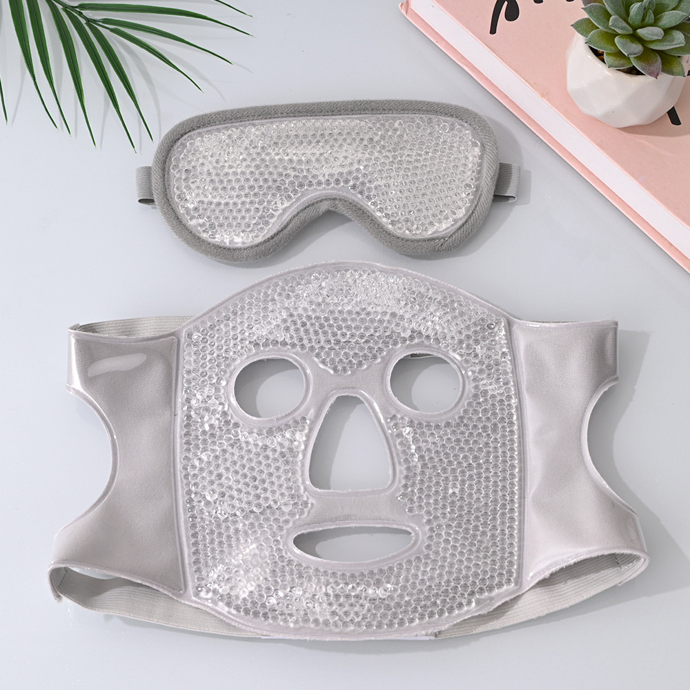 Máscara de hielo, máscara de hielo, máscara de ojos, bolsa de hielo, máscara facial, artefacto de recuperación posoperatoria, compresa caliente, enfriamiento facial completo, máscara facial súper suave