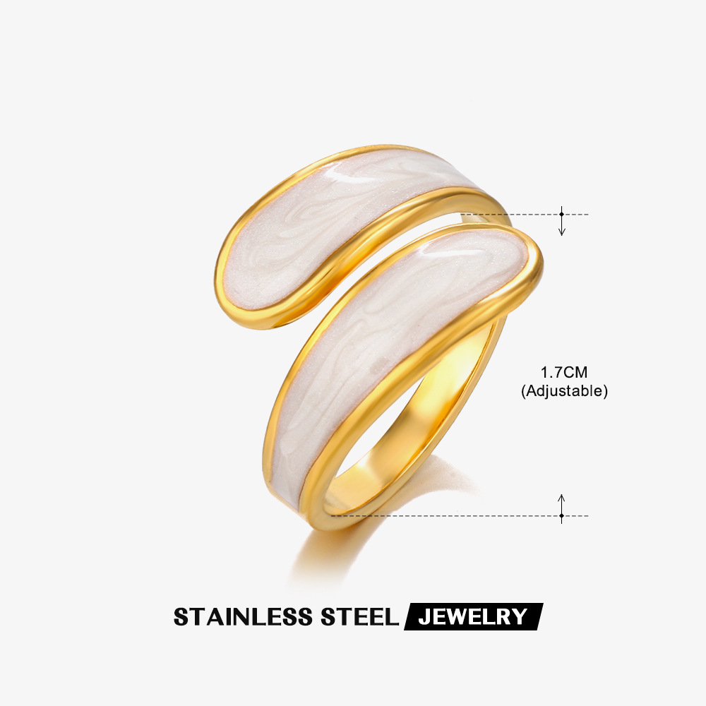 304 Stainless Steel Material Round, Star, Heart Shape Pattern PVD Coated 18K Gold Plated Round Star Heart Shape 304 Stainless Steel Retro Novelty Waterproof Non Tarnish Rings