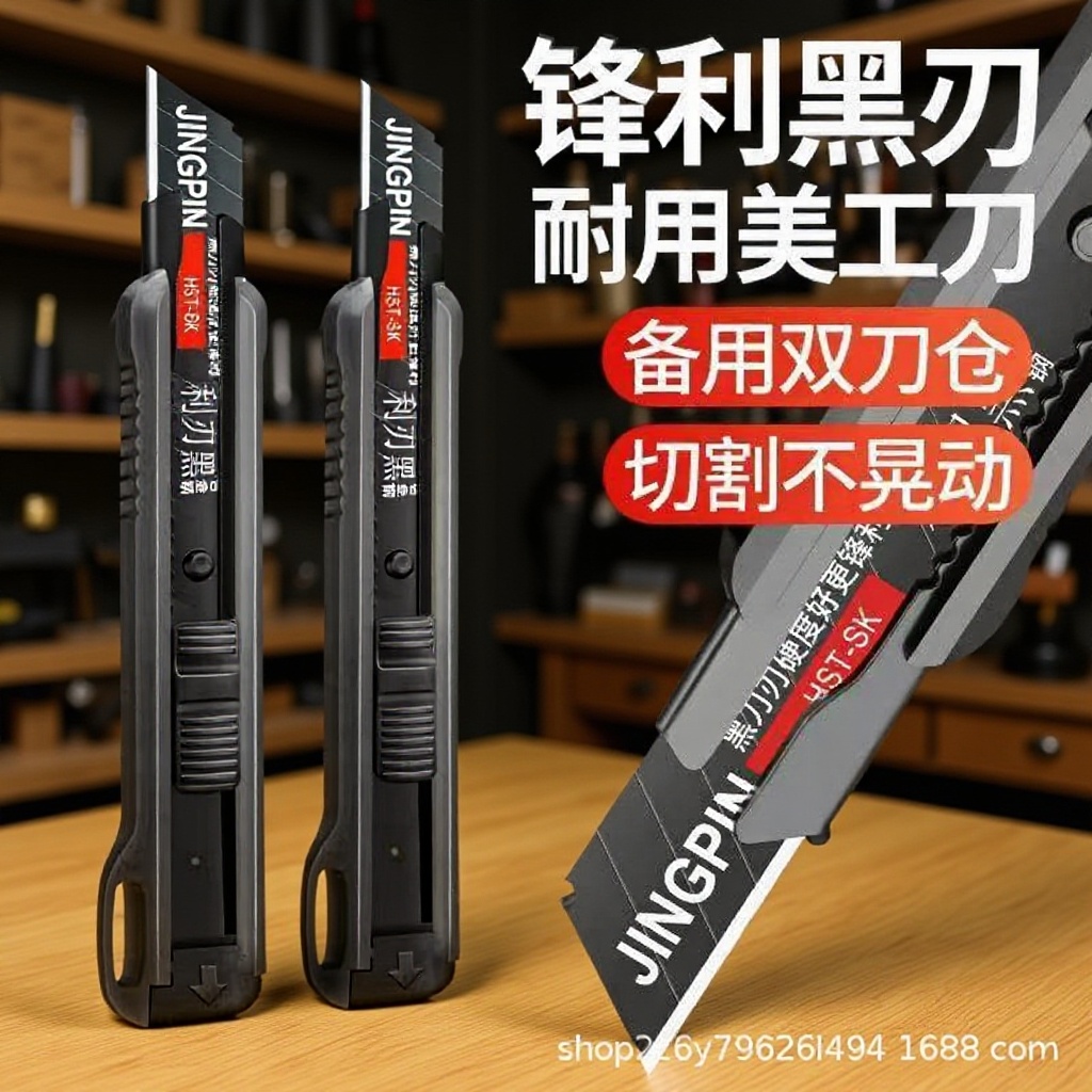 重型美工刀大号加厚壁纸刀电工专用快递开箱裁纸切割刀介刀五刀片
