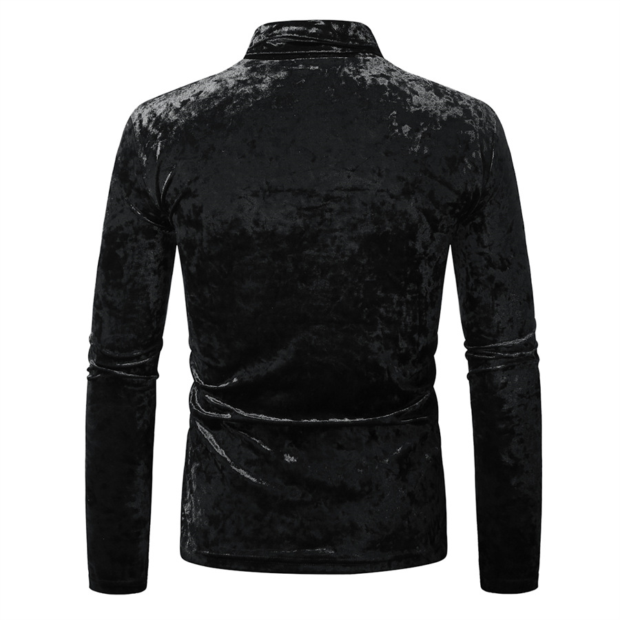 boy Cross-Border Foreign Trade Independent Station Autumn Winter New Velvet Turtleneck Base Shirt Men's European_voghion.com