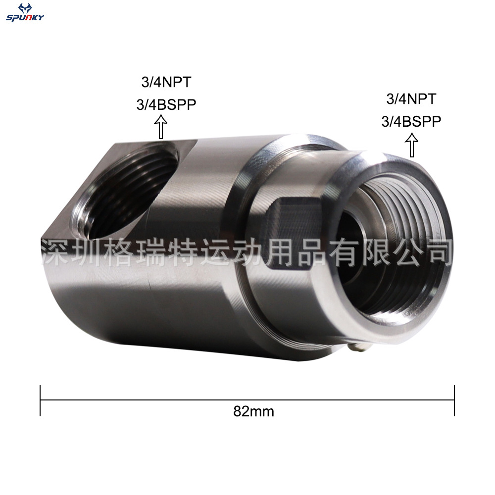 亚马逊跨境3/4NPT、3/4BSPP螺纹不锈钢软管卷盘高压卷轴接头82mm