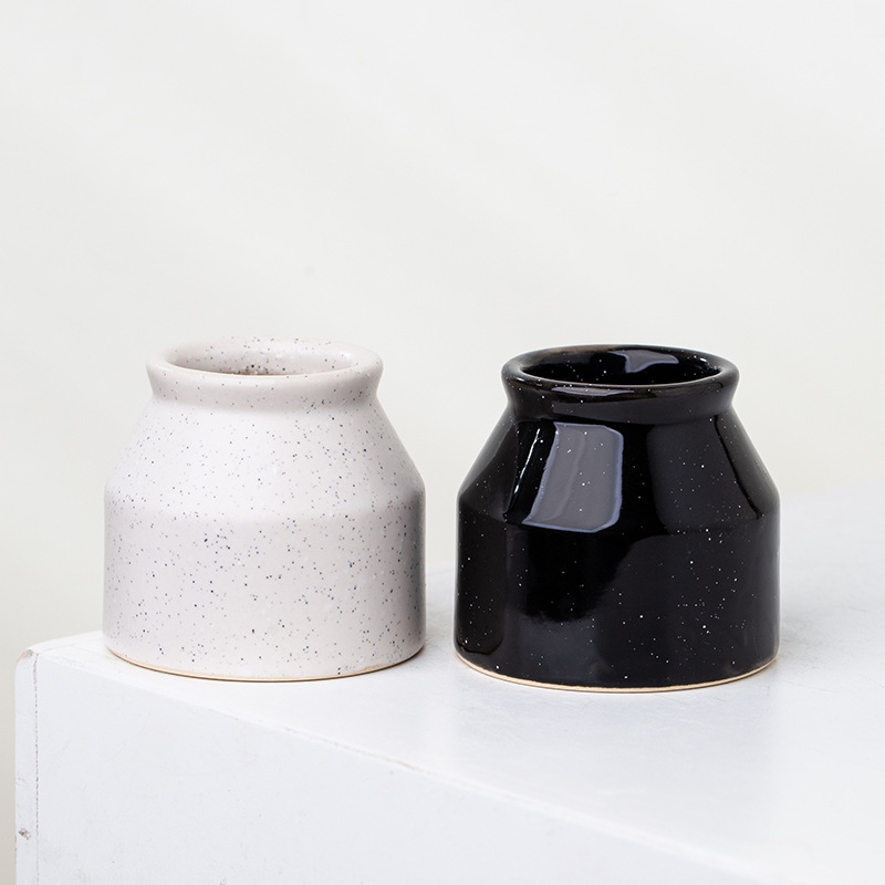 Estilo japonés retro hogar de cerámica palillo de dientes de algodón hisopo cubo partido jarra de almacenamiento caja de hilo sin tapa decoración contenedor de almacenamiento