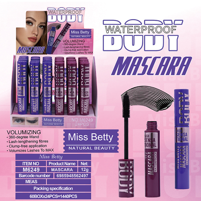 Nuevos productos de comercio exterior transfronterizo MissBetty densa rímel impermeable maquillaje mascara crema mascara al por mayor
