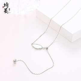 韩版时尚设计感双层抽拉项链不掉色女夏季高级感简约风锁骨链配饰