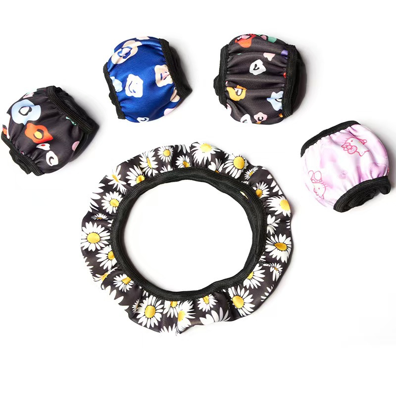 Sunflower Elastic Steering Wheel Cover Without Inner Ring, Printed Elastic Steering Wheel Cover, Cross-Border Manufacturer Wholesale