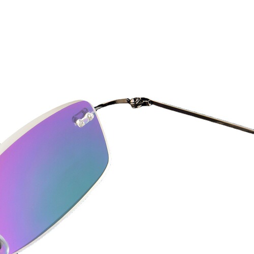 HD folding temples wholesale ultra-light titanium alloy super-elastic floor metal glasses rimless film reading glasses